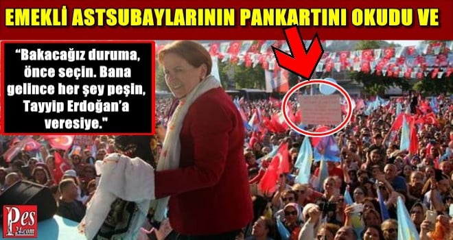 MİTİNGDE PANKART AÇAN EMEKLİ ASTSUBAYLARA CEVAP VERDİ!