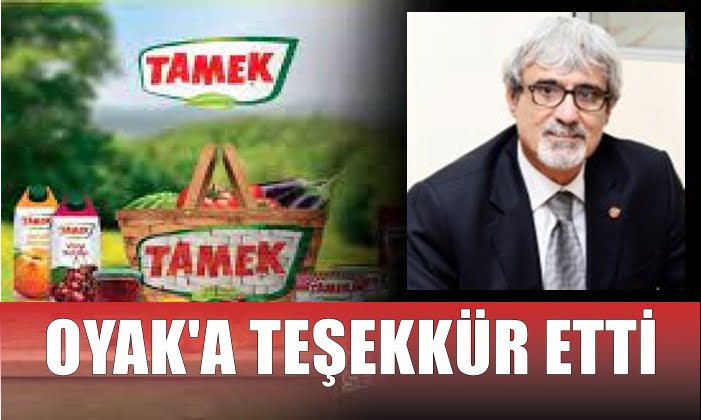 OYAK’A TEŞEKKÜR ETTİ