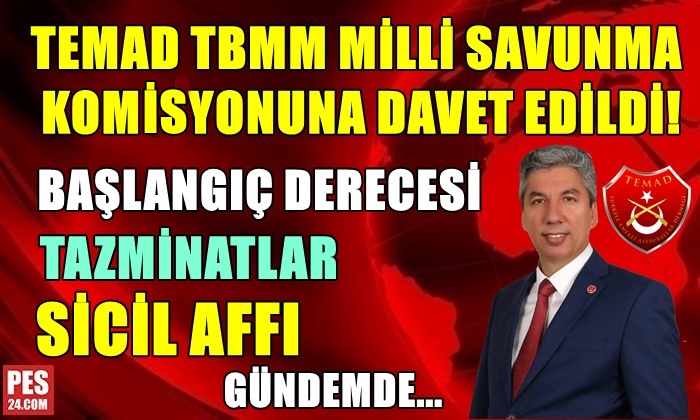 TEMAD TBMM MİLLİ SAVUNMA KOMİSYONUNA DAVET EDİLDİ!