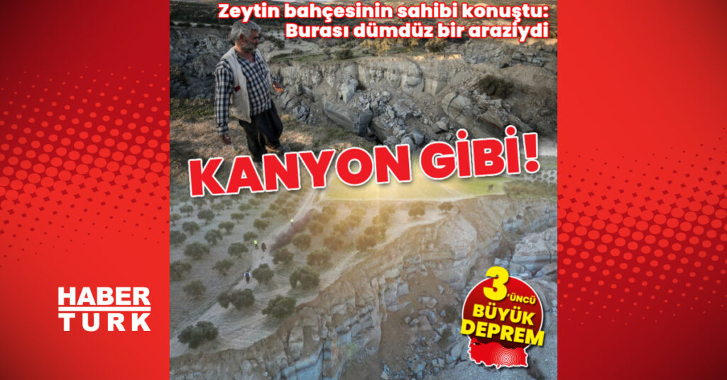 Kanyon gibi! Zeytin bahçesinin sahibi konuştu