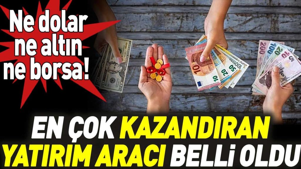 En çok kazandıran yatırım aracı belli oldu. Ne dolar ne altın ne de borsa!
