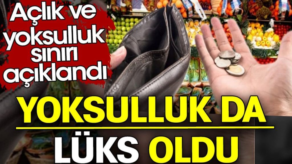 Yoksulluk da lüks oldu. Açlık ve yoksulluk sınırı açıklandı