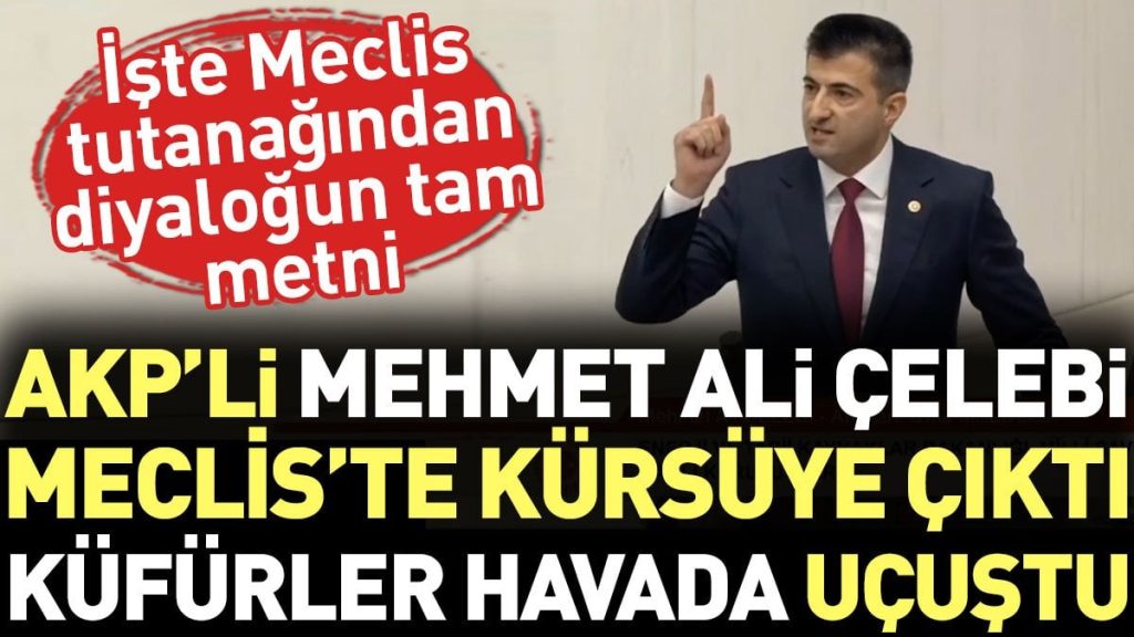 AKP’li Mehmet Ali Çelebi Meclis’te kürsüye çıktı küfürler havada uçuştu. İşte Meclis tutanağından diyaloğun tam metni