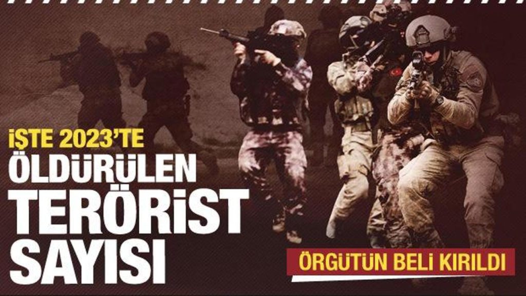 İşte 2023’te öldürülen terörist sayısı! Örgütün beli kırıldı…