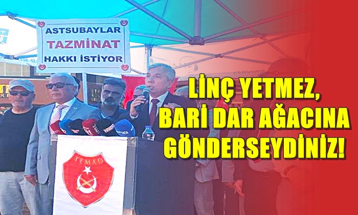 LİNÇ YETMEZ, BARİ DAR AĞACINA GÖNDERSEYDİNİZ!