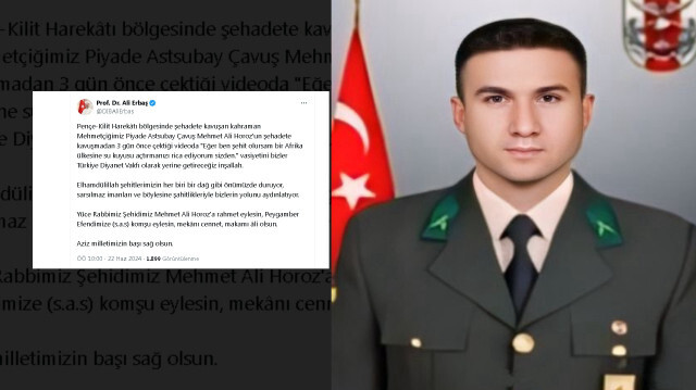 Diyanet Başkanı Ali Erbaş açıkladı: Şehit astsubayın vasiyeti yerine getirilecek