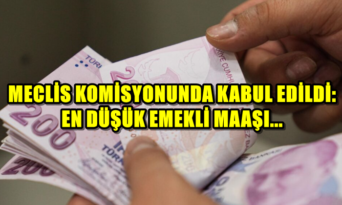 MECLİS KOMİSYONUNDA KABUL EDİLDİ: EN DÜŞÜK EMEKLİ MAAŞI 16 BİN 881 TL OLDU