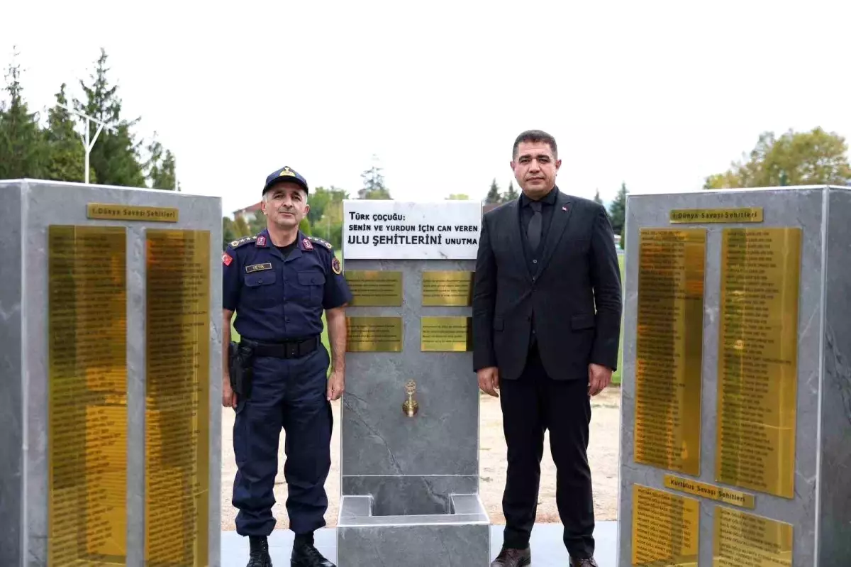 JANDARMADA ŞEHİTLER ÇEŞMESİ! VALİ VE İL JANDARMA KOMUTANI…