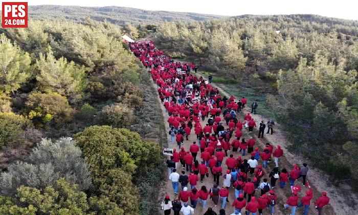 ÇANAKKALE’DE BİNLERCE KİŞİ, 57’NCİ ALAY’IN İZİNDE YÜRÜDÜ