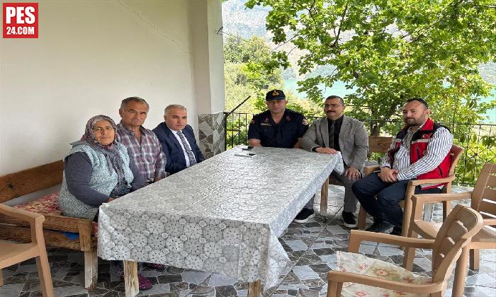 KAYMAKAM KEMAL DURU, ŞEHİT AİLELERİNE ZİYARETTE BULUNDU