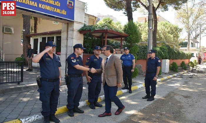 KAYMAKAM GÜLDOĞAN’DAN JANDARMA KOMUTANLIĞI’NA ZİYARET