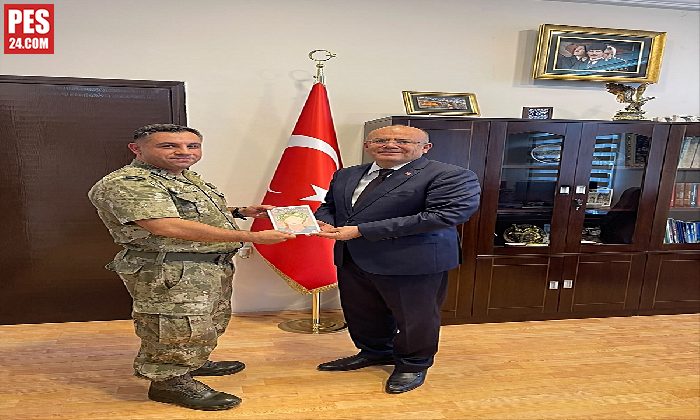 Hudut Tabur Komutanı  Yüzbaşı Arıkan’dan Kaymakam Köken’e ziyaret