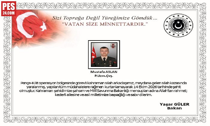 Pençe-Kilit’te silah kazası: Piyade Uzman Çavuş Mustafa Aslan şehit oldu